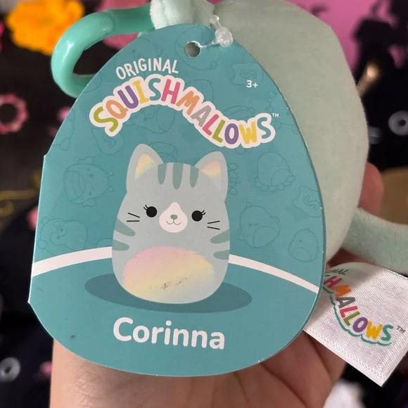 💘5 for $25 / Corinna the Teal Cat Squishmallow Clip 3” - Picture 7 of 8
